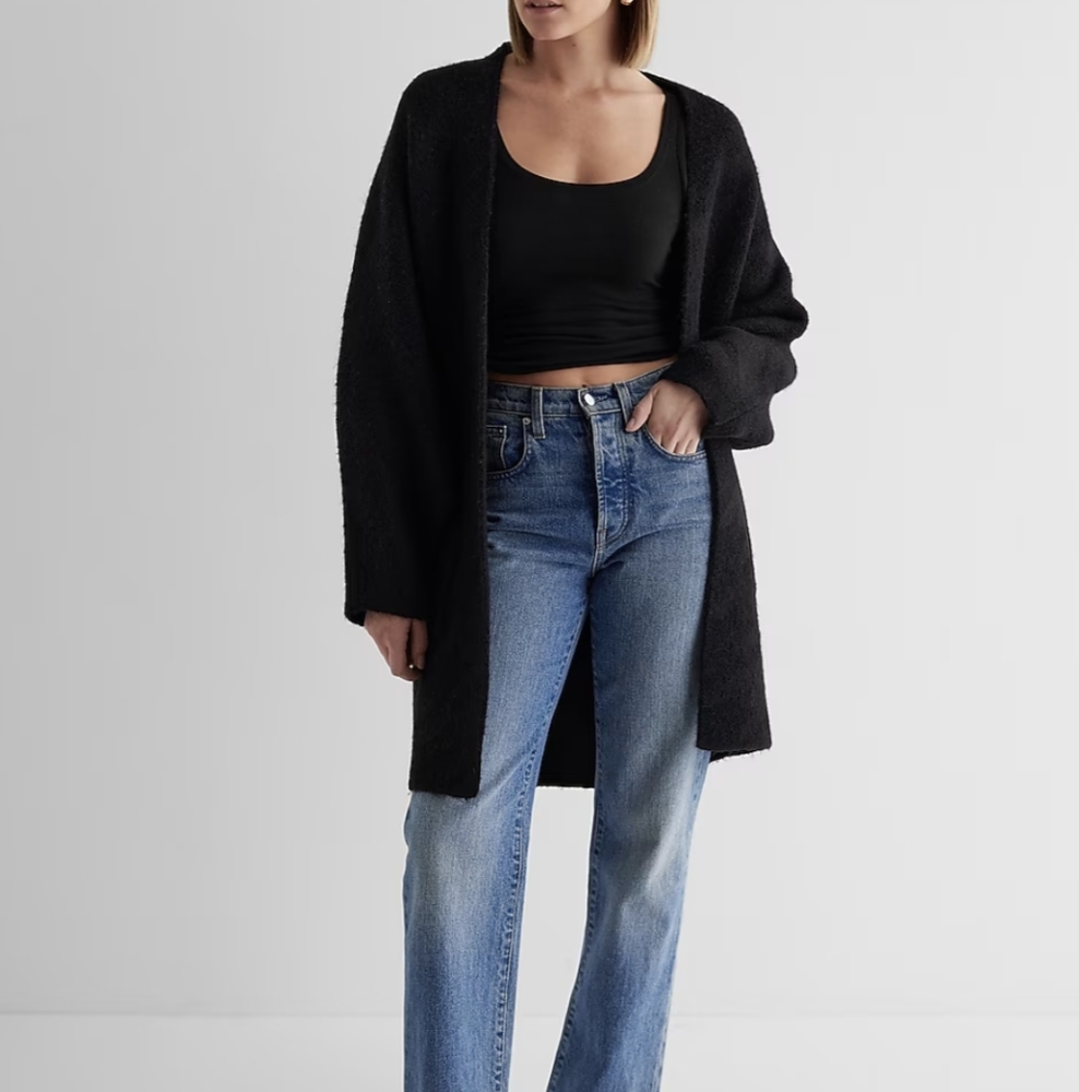 Fuzzy Knit Cardigan